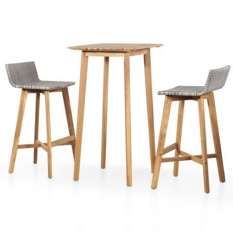Mobilier de bar 3 pièces bois d'acacia solide 02_0014531
