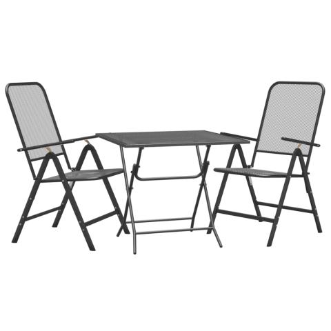 Mobilier à dîner de jardin 3 pièces maille métal anthracite 02_0014752