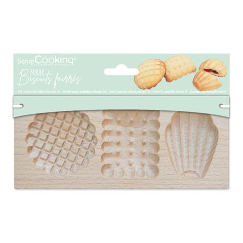 Moule bois biscuits fourrés Petits Biscuits Scrapcooking Moule bois biscuits fourrés Petits Biscuits Scrapcooking