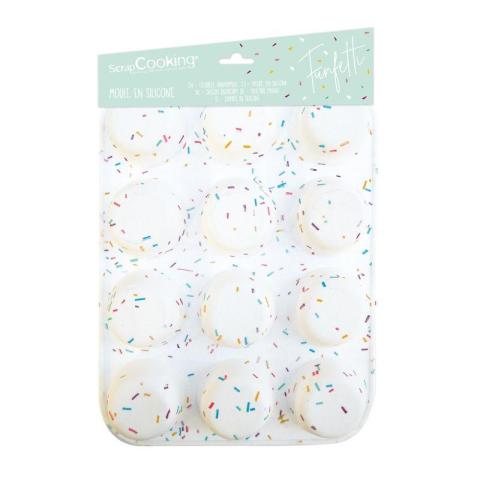 Moule silicone 12 muffins - Funfetti Scrapcooking