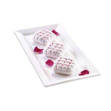 Moule silicone 6 Mini gâteaux Elegenza texture matelassée Silikomart