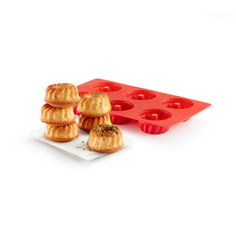 Moule silicone 6 minis kouglofs 90 ml Lékué