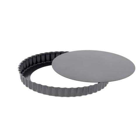 Moule à tarte 24 cm en acier antiadhésif avec fond démontable De Buyer Moule à tarte 24 cm en acier antiadhésif avec fond démontable De Buyer