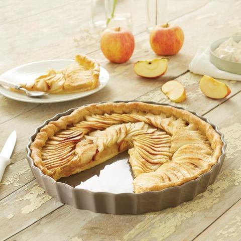 Moule à tarte en céramique 27 cm taupe Mathon Moule à tarte en céramique 27 cm taupe Mathon