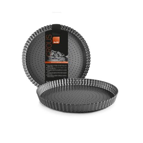 Moule à tarte dentelé perforé antiadhérent avec fond amovible 20 cm Ibili Moule à tarte dentelé perforé antiadhérent avec fond amovible 20 cm Ibili