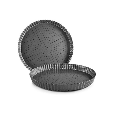 Moule à tarte dentelé perforé antiadhérent avec fond amovible 28 cm Ibili Moule à tarte dentelé perforé antiadhérent avec fond amovible 28 cm Ibili