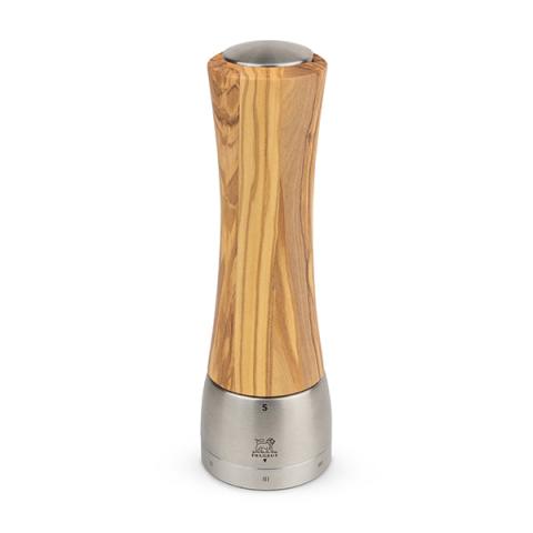 Moulin à sel Madras 21 cm en inox et bois d'olivier Peugeot Moulin à sel Madras 21 cm en inox et bois d'olivier Peugeot