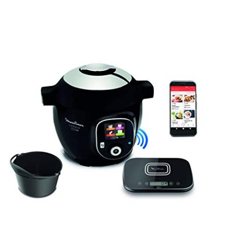 Moulinex Connect Multicuiseur Intelligent Haute Pression Balance et Moule Inclus 6L 200 Recettes 6 Modes de Cuisson Guide Pas à Pas Application Mon Cookeo CE859800, 6 liters, Noir Moulinex Connect Multicuiseur Intelligent Haute Pression Balance et Moule Inclus 6L 200 Recettes 6 Modes de Cuisson Guide Pas à Pas Application Mon Cookeo CE859800, 6 liters, Noir