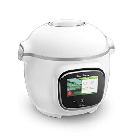 Moulinex Cookeo Touch Multicuiseur Intelligent Haute Pression Ecran Tactile 6L 250 Recettes 13 Modes de Cuisson Réalisation Pas à Pas Facile et Rapide Application Mon Cookeo Blanc CE901100, 6 litres Moulinex Cookeo Touch Multicuiseur Intelligent Haute Pression Ecran Tactile 6L 250 Recettes 13 Modes de Cuisson Réalisation Pas à Pas Facile et Rapide Application Mon Cookeo Blanc CE901100, 6 litres