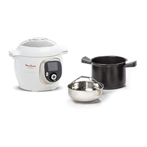 Moulinex Multicuiseur Intelligent Haute Pression 6 L 150 Recettes 6 Modes de Cuisson Guide Pas à Pas Facile et Rapide Application Mon Cookeo Blanc CE851A10, 6 liters Moulinex Multicuiseur Intelligent Haute Pression 6 L 150 Recettes 6 Modes de Cuisson Guide Pas à Pas Facile et Rapide Application Mon Cookeo Blanc CE851A10, 6 liters