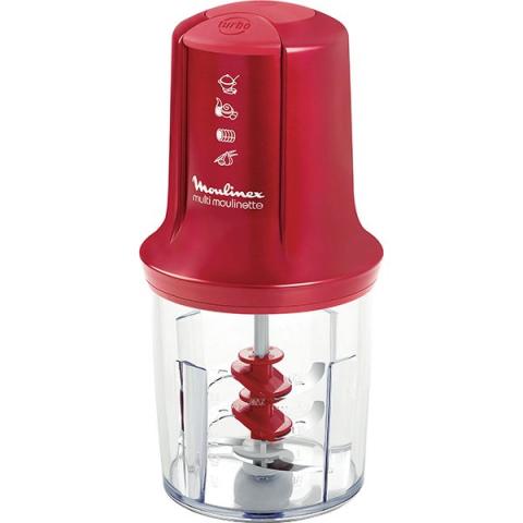 Multimoulinette Mini hachoir 3 en 1 rouge AT714G32 Moulinex