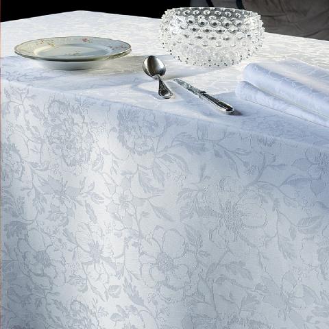 Nappe  pur coton blanc 180x250 Garnier Thiebaut