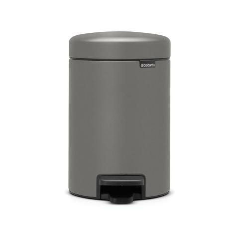 Newicon 3 l Poubelle à pédale, gris béton (126260) - Brabantia