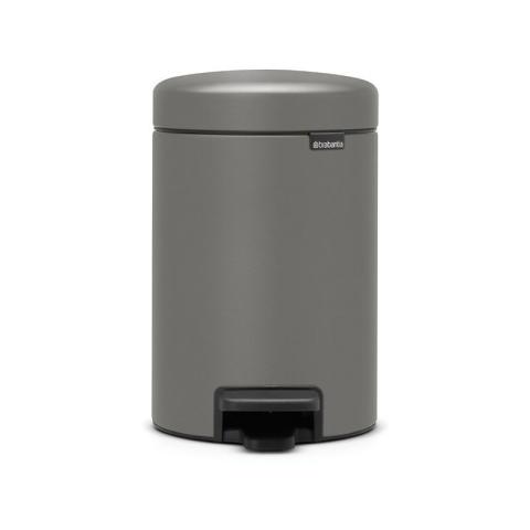 Newicon 3 l Poubelle à pédale, gris béton (126260) - Brabantia