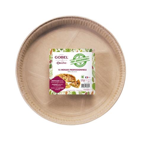 Pack de 15 moules à tarte en papier 24,6 cm Gobel Pack de 15 moules à tarte en papier 24,6 cm Gobel