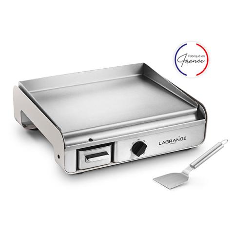 Plancha électrique pro minéral 2300 W et spatule en inox Lagrange