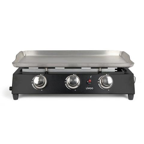 Plancha gaz 3 bruleurs Inox 7,5 kW DOC249 Livoo