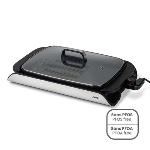 Plancha grill avec couvercle 2000W DOC321 Livoo Plancha grill avec couvercle 2000W DOC321 Livoo