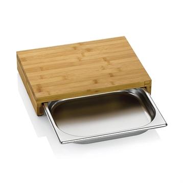Planche à découper bambou 36 cm Kenina avec insert acier inoxydable Kela