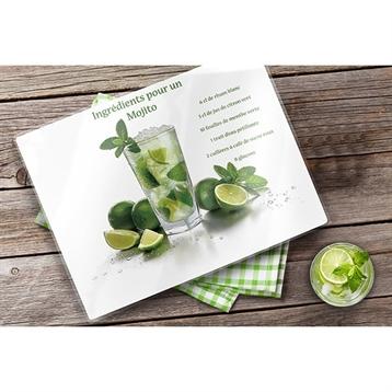 Planche à découper verre trempé Mojito 40 cm Pradel Excellence