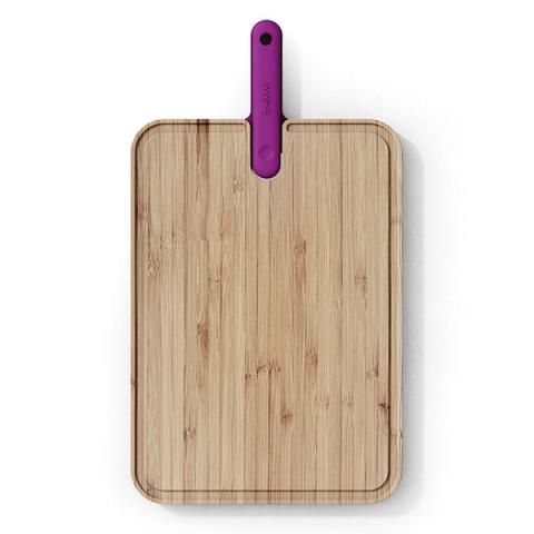 Planche à découper avec couteau chef intégré Trebonn
