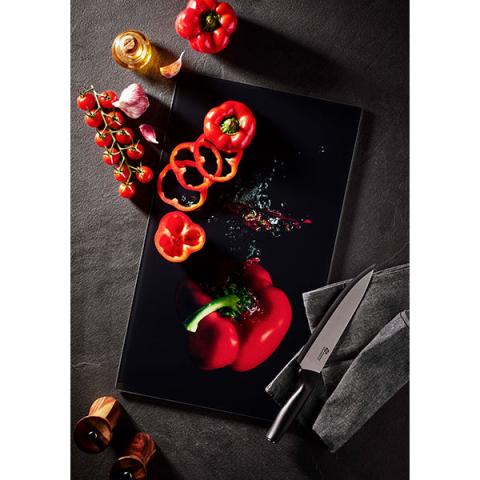 Planche à découper verre trempé Poivron 52 cm Pradel Excellence Planche à découper verre trempé Poivron 52 cm Pradel Excellence