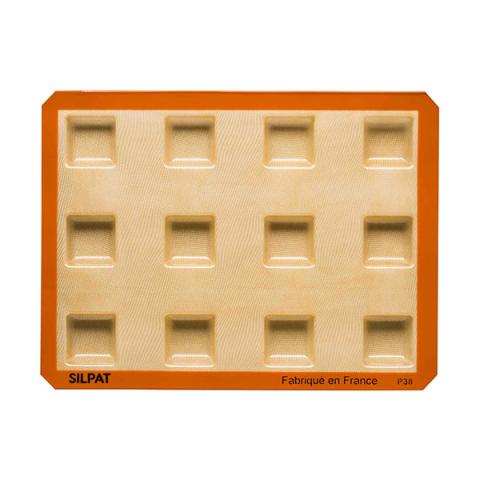 Plaque de 12 empreintes carrés Silpat Plaque de 12 empreintes carrés Silpat