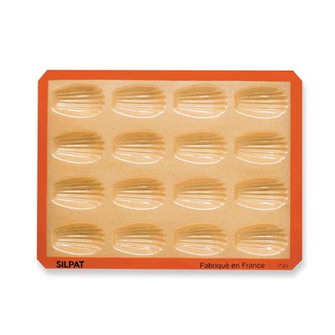 Plaque de 16 empreintes madeleines Silpat