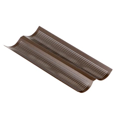 Plaque perforée 2 baguettes marron Gobel