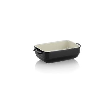 Plat à four céramique émaillée 22,5 cm noir Malin Kela
