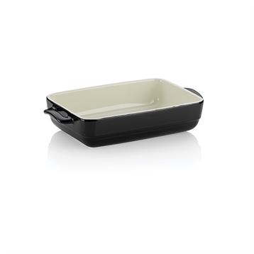 Plat à four céramique émaillée 32 cm noir Malin Kela