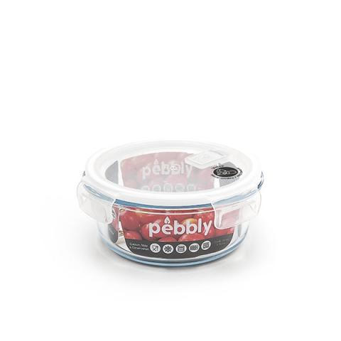 Plat boite ronde en verre 950 ml Pebbly