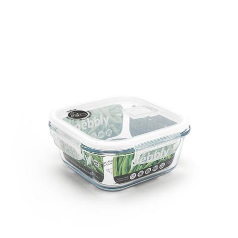 Plat carré en verre 800ml Pebbly Plat carré en verre 800ml Pebbly