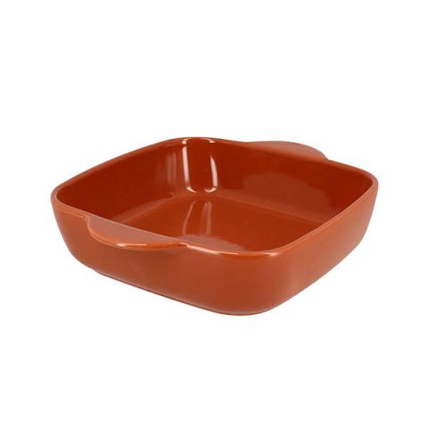 Plat à four carré Octave en grès terracotta 24 cm Menastyl Plat à four carré Octave en grès terracotta 24 cm Menastyl
