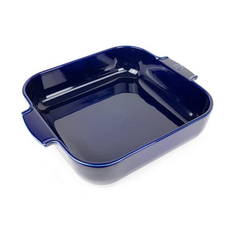 Plat à four céramique Appolia carré bleu 36 cm Peugeot