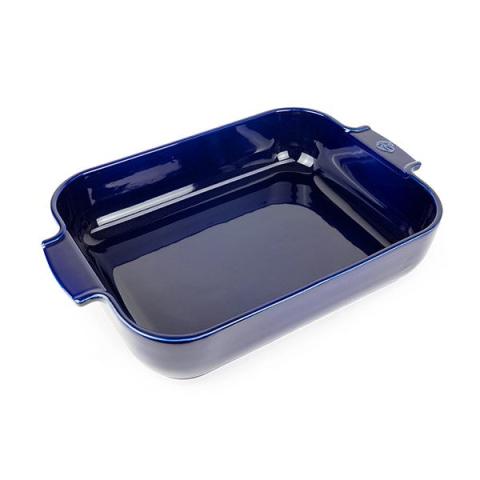 Plat à four céramique Appolia rectangulaire bleu 40 cm Peugeot