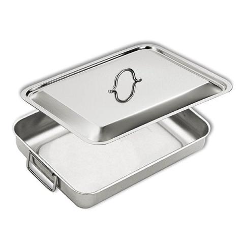Plat à four en inox avec couvercle Inoxriv