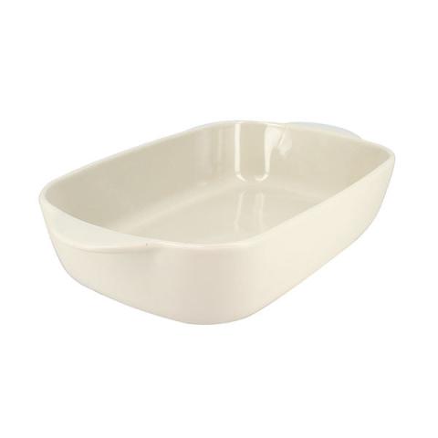 Plat à four rectangulaire Octave en grès beige 38 x 23 cm Menastyl
