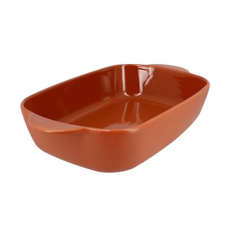 Plat à four rectangulaire Octave en grès terracotta 38 x 23 cm  Menastyl