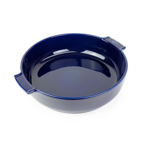 Plat four rond céramique bleu 34 cm Peugeot