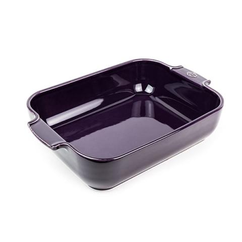 Plat rectangulaire céramique aubergine 32 cm Peugeot
