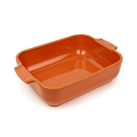 Plat rectangulaire céramique terracotta 25 cm Peugeot