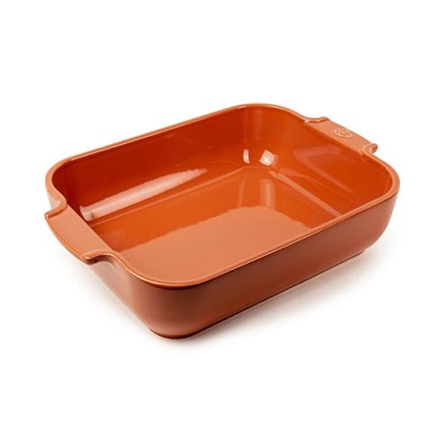 Plat rectangulaire céramique terracotta 32 cm Peugeot