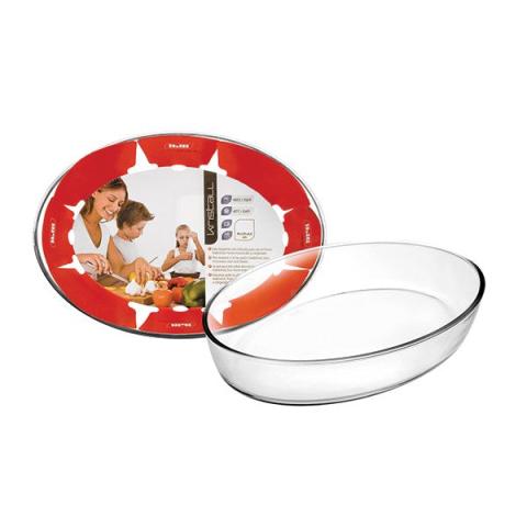 Plat en verre Kristall ovale 23 cm Ibili