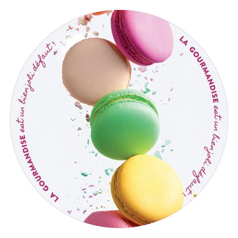 Plateau rond en verre trempé macaron 32 cm Pradel Excellence