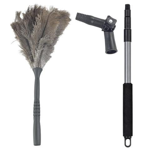 Plumeau en plumes d'autruche avec manche télescopique pliable 122 cm Wenko by Maximex Plumeau en plumes d'autruche avec manche télescopique pliable 122 cm Wenko by Maximex
