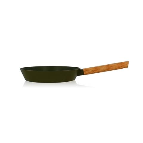 Poêle Ector induction aluminium revêtu manche en bois 24 cm vert Ogo Poêle Ector induction aluminium revêtu manche en bois 24 cm vert Ogo