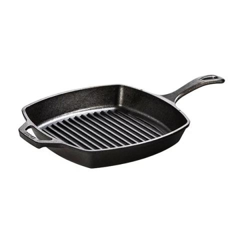Poêle grill carrée en fonte naturelle 27 cm Lodge Poêle grill carrée en fonte naturelle 27 cm Lodge