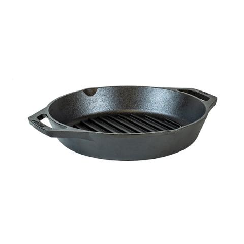 Poêle grill ronde en fonte naturelle 26 cm Lodge Poêle grill ronde en fonte naturelle 26 cm Lodge