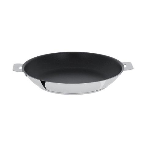 Poêle inox antiadhérente Mutine sans manche 30 cm Cristel Poêle inox antiadhérente Mutine sans manche 30 cm Cristel